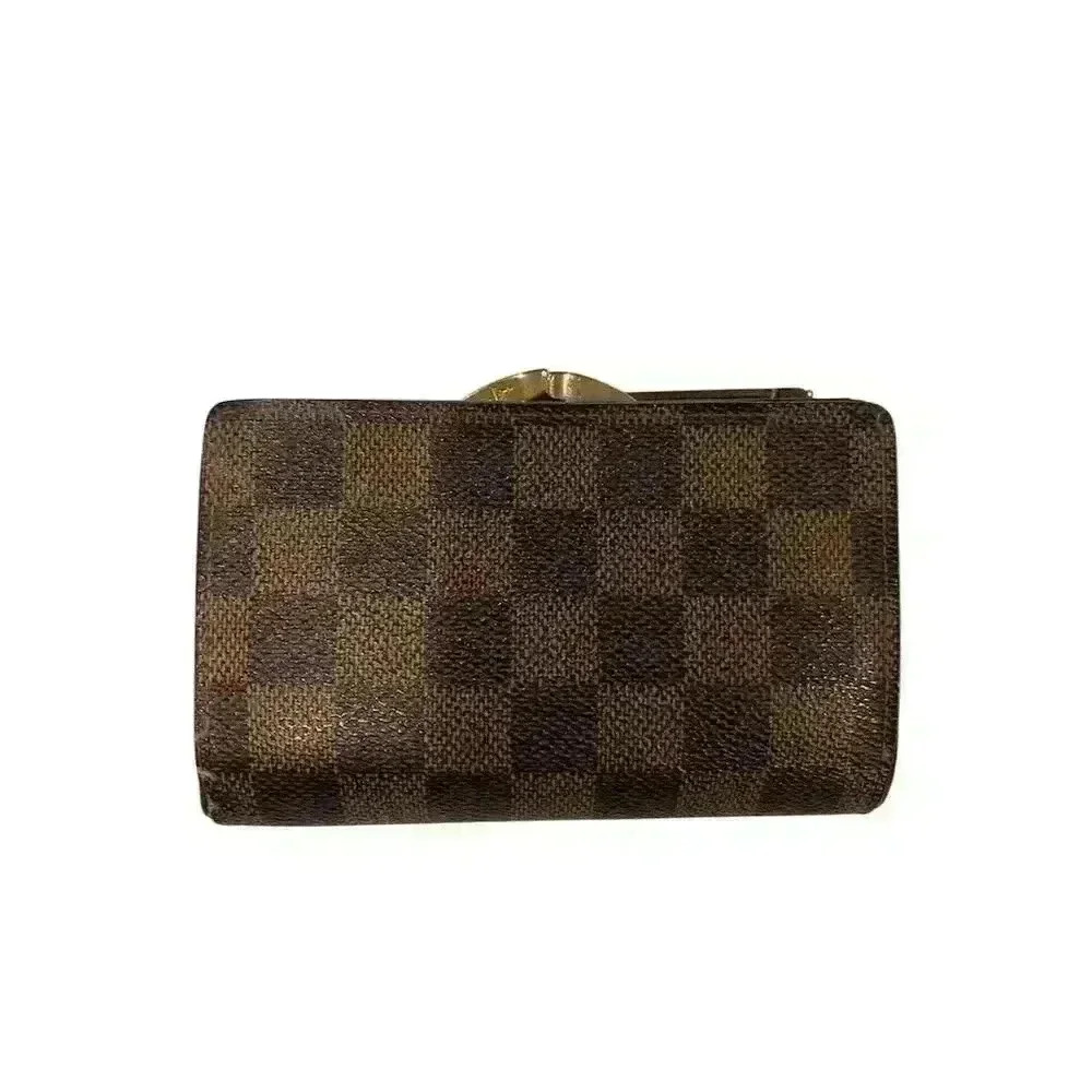 Louis Vuitton Damier Ebene Vienois Women's Wallet Brown Check Pattern - Picture 3 of 8
